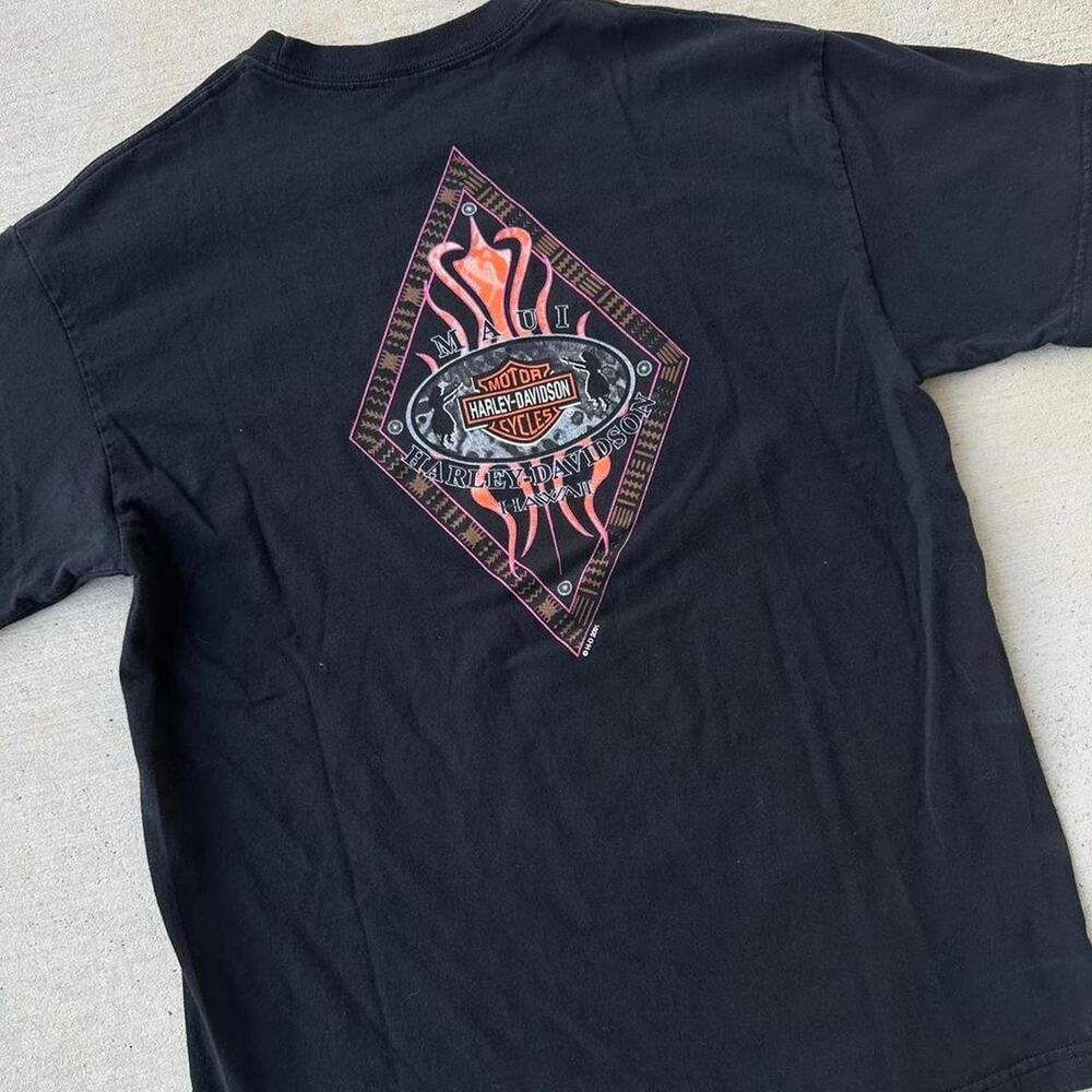 Vintage Harley Davidson Maui Hawaii Biker T-Shirt